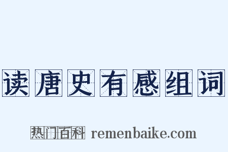 读唐史有感组词是什么意思的图片
